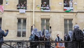من اعتصام طلابي في باريس - القسم الثقافي