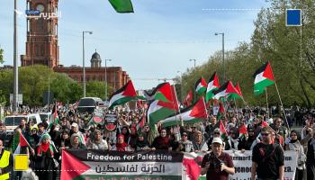 مظاهرة في برلين بعد منع مؤتمر فلسطين وترحيل غسان أبو ستة