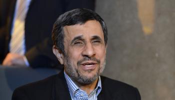 محمود أحمدي نجاد يصل إلى بورصة، 27 فبراير 2015 (علي أتمجة/Getty)