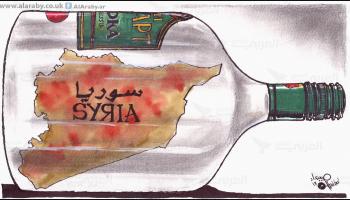 كاريكاتير عنق الزجاجة / حداد