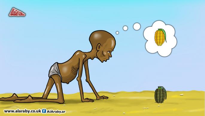 كاريكاتير الحروب والمجاعات / المهندي 