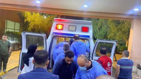 وصول جرحى غزة إلى بغداد للعلاج،22 مايو 2024 (وزارة الصحة العراقية)