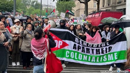 تظاهرة تضامنية مع غزة في باريس 1 يونيو 2024 (محمد عبدالقوي/العربي الجديد)