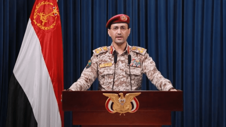 المتحدث العسكري باسم الحوثيين يحيى سريع، صنعاء 3 يونيو 2024 (إكس)