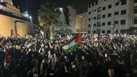 الالآف يتظاهرون في عمان تنديدا بحرب غزة، 26 مارس 2024 - الأناضول