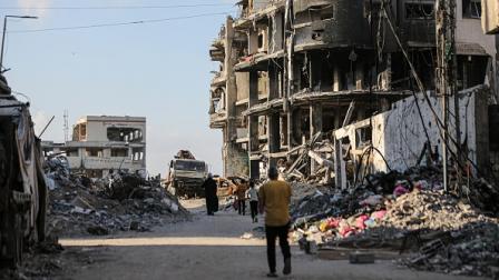 آثار القصف الإسرائيلي على حي الدرج في مدينة غزة، 30 مايو 2024 (داوود أبو الكاس/الأناضول)