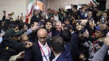 المنتخب الإيراني استُقبل استقبال الأبطال في طهران (هادي زوند/فرانس برس)